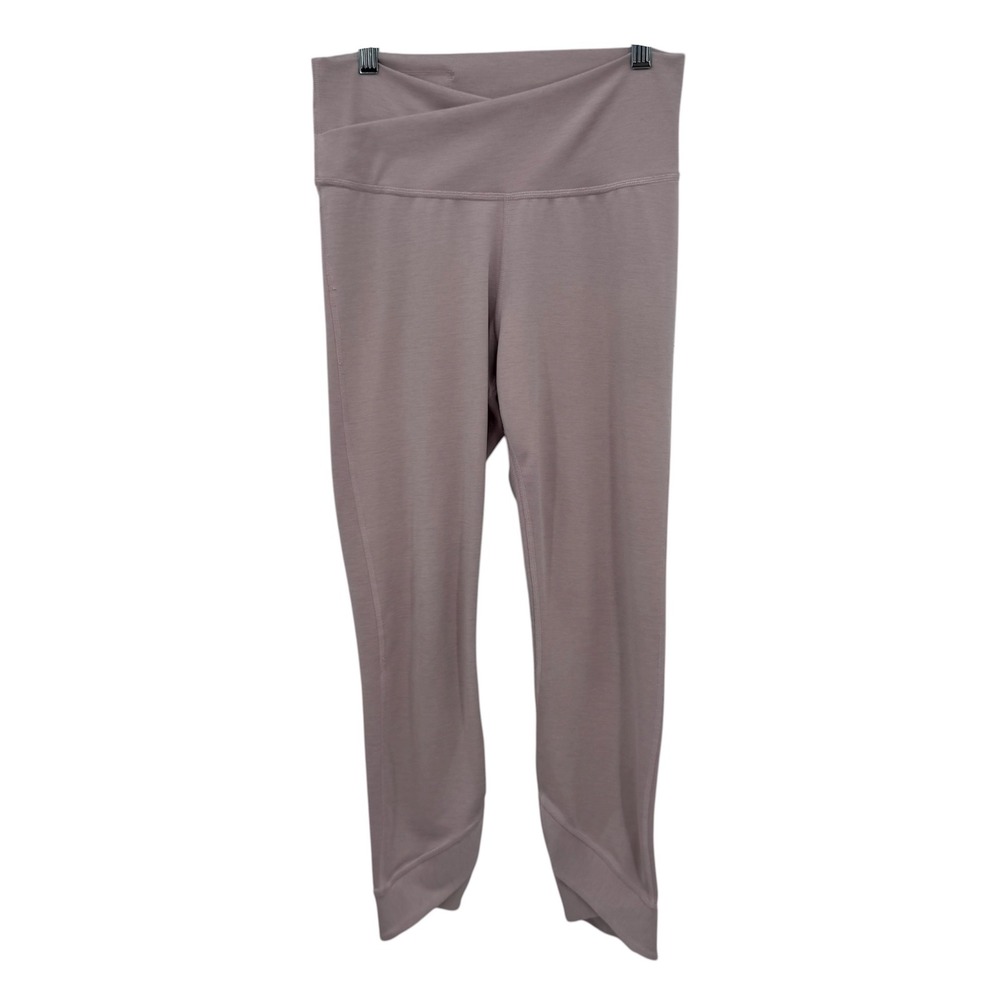 Nike Dri-Fit Women's M Capri Yoga Pants Taupe Crossover Waist Stretch Athletic